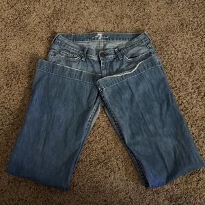 7 For All Mankind Light Blue Flare Jeans